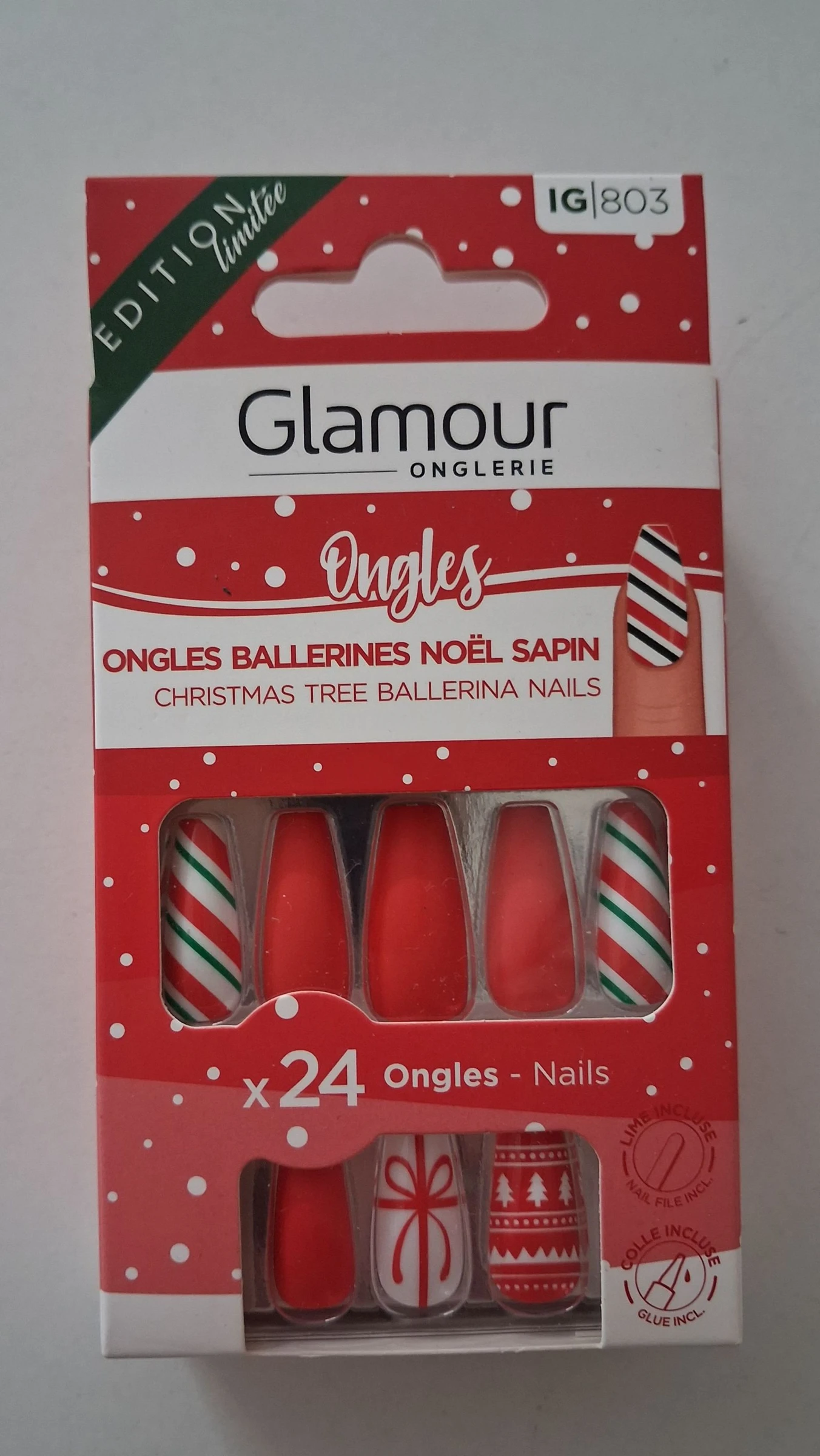 Boîte édition limitée Glamour Onglerie d'ongles Christmas